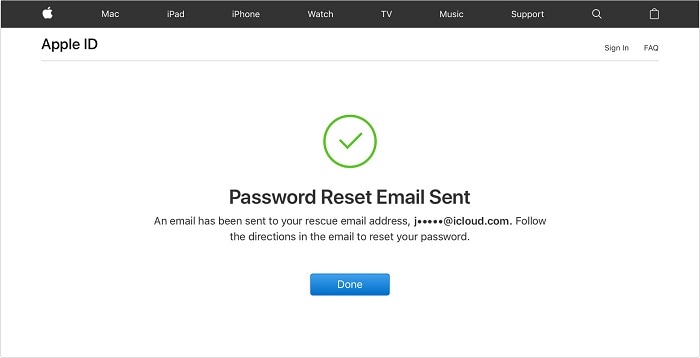 enter created password