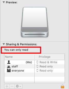 is my external hard drive read only