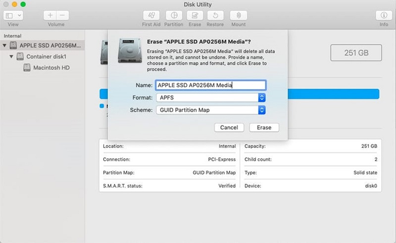 reset macbook air to factory settings without password