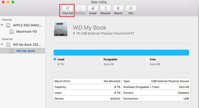 flash drive not showing up in disk utility mac
