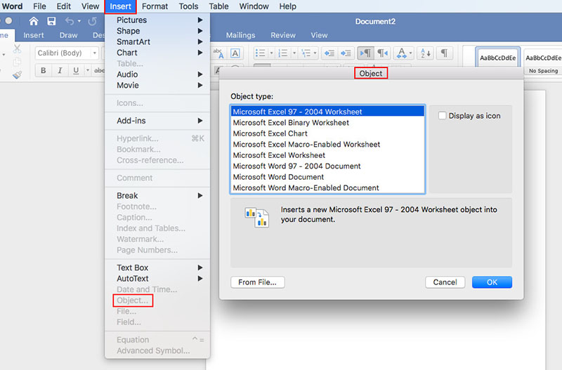 do open and repair in word for mac 2012