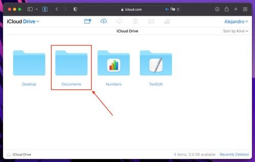ابحث عن ملفات pdf على محرك أقراص icloud