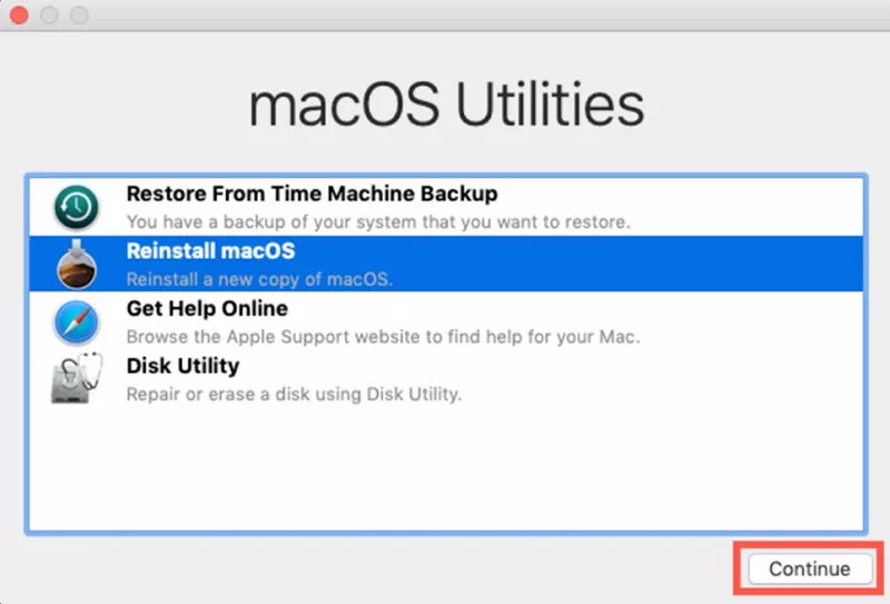 reinstall macos