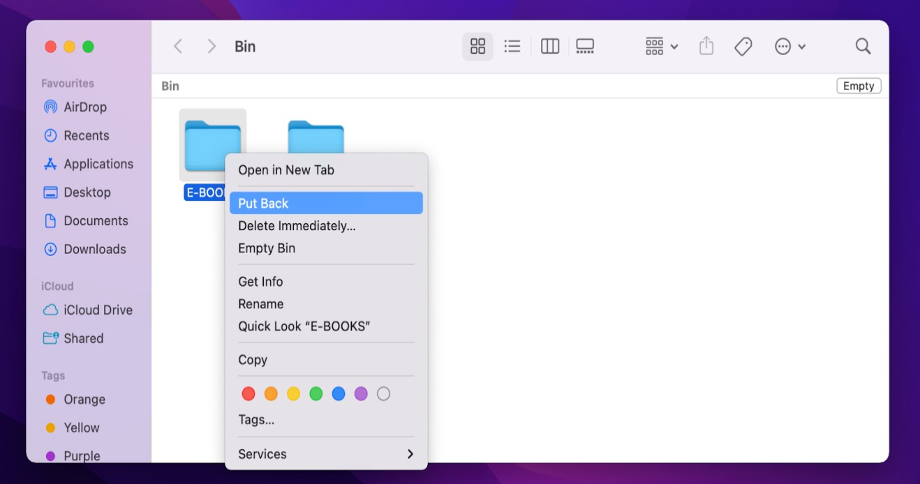 Restore Download Folder on Mac-1