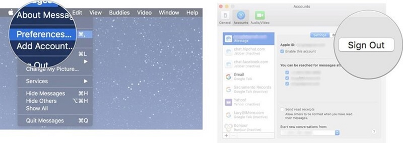 esci da iMessage
