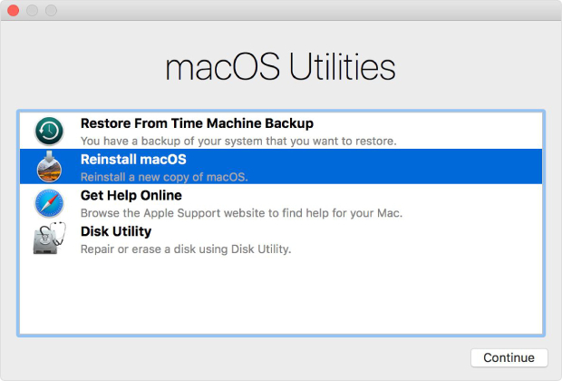 reinstalling the macOS on your MacBook