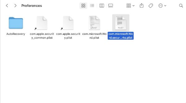 reset word preferences to fix word crashing on mac