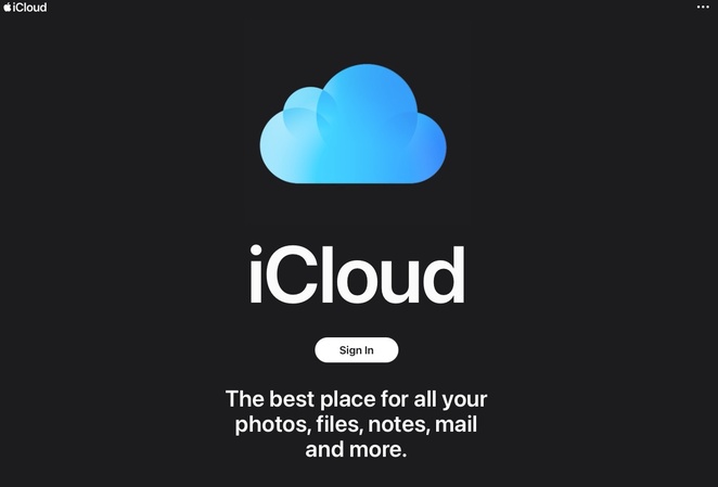 auf der iCloud-Website anmelden