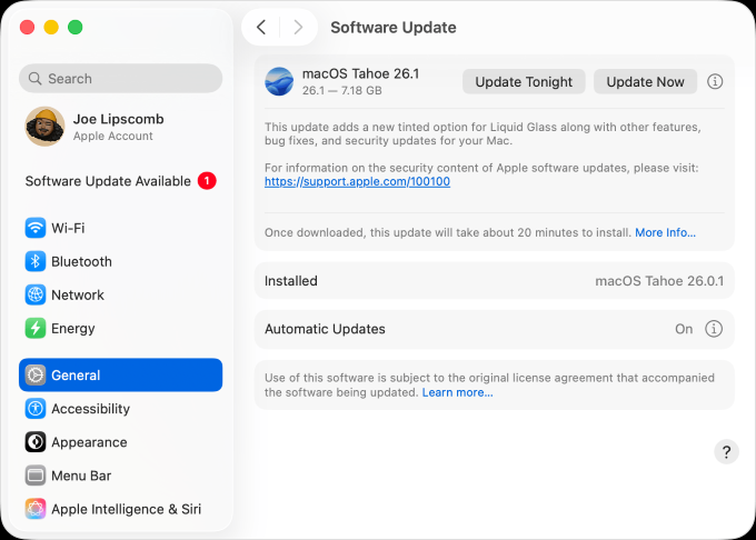 mac 소프트웨어 업데이트