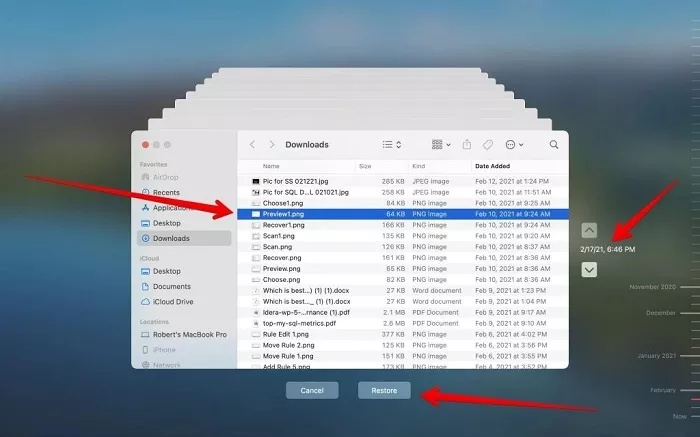 Time-Machine-App öffnen