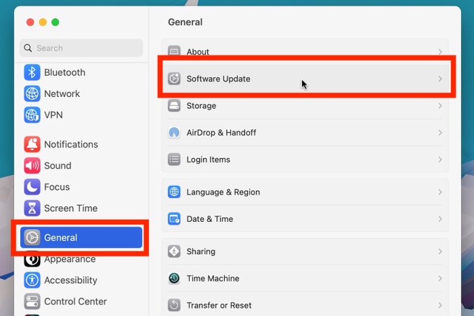 refresh macos software update
