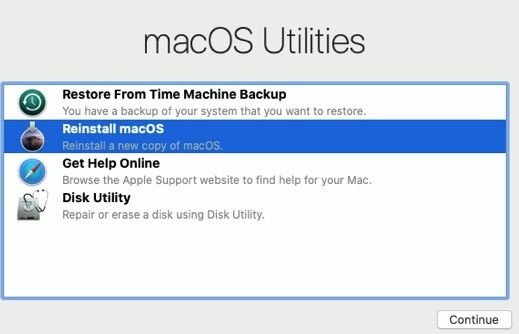macOS über die macOS-Dienstprogramme neu installieren