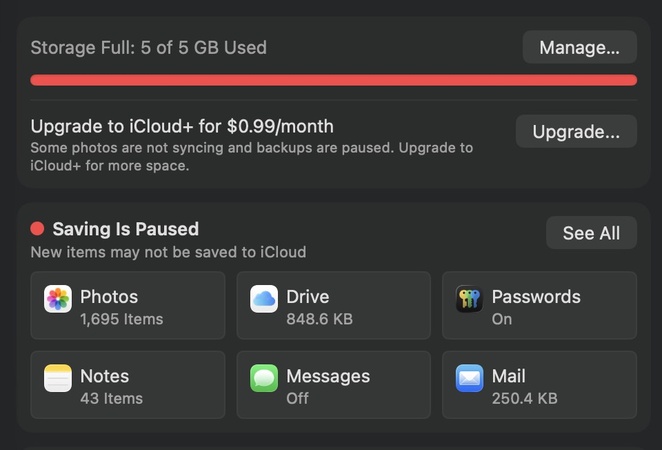 iCloud 설정 확인 및 사진 동기화
