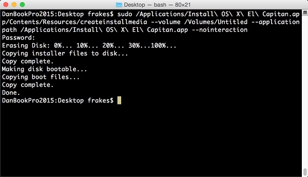 create the bootable installer