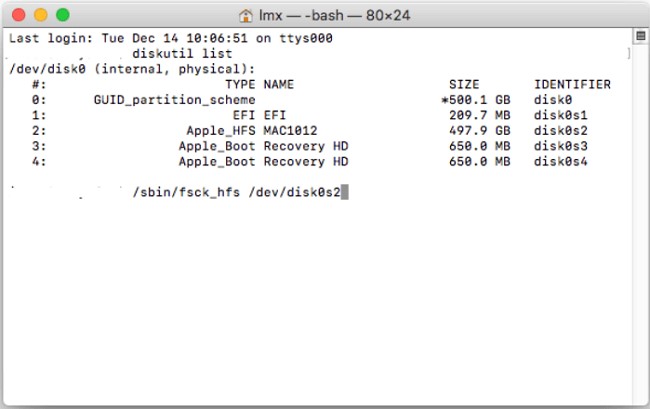 FSCK 명령을 사용하여 맥OS가 디스크를 복구할 수 없는 문제 수정