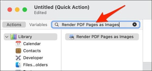 use quick action to convert pdf to jpg