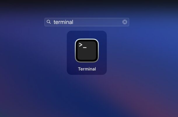 access terminal from launchpad