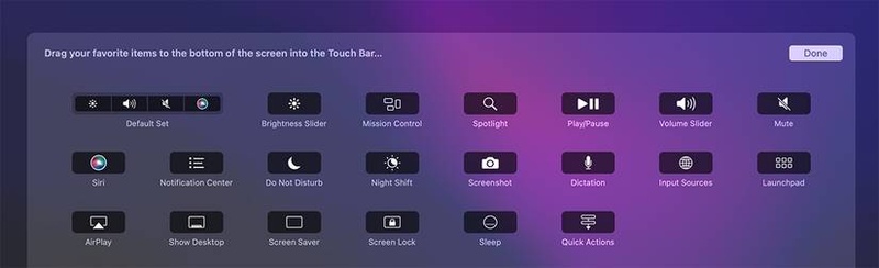 add the snipping tool to the touch bar