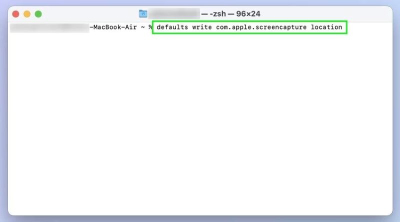 change screenshot location with terminal