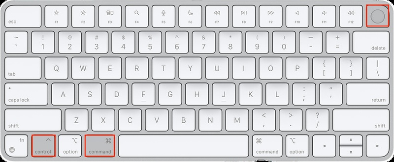 control command power key on mac