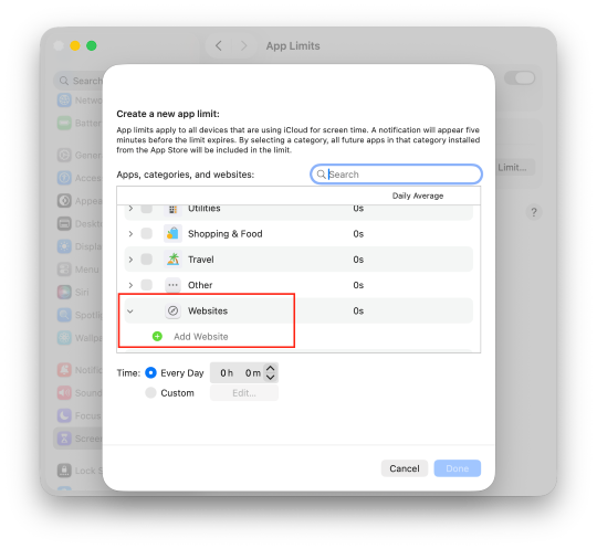 create a new website limit