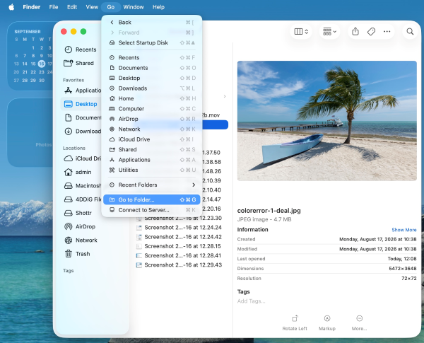 select go to folder on mac