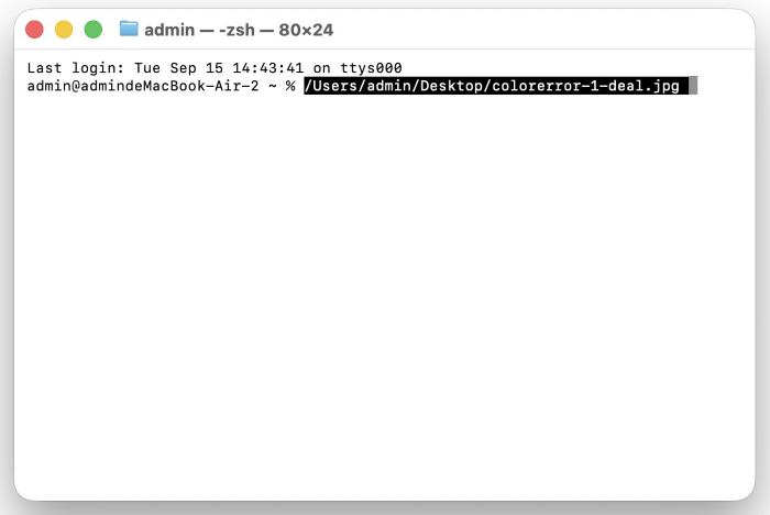 use terminal to copy file path mac