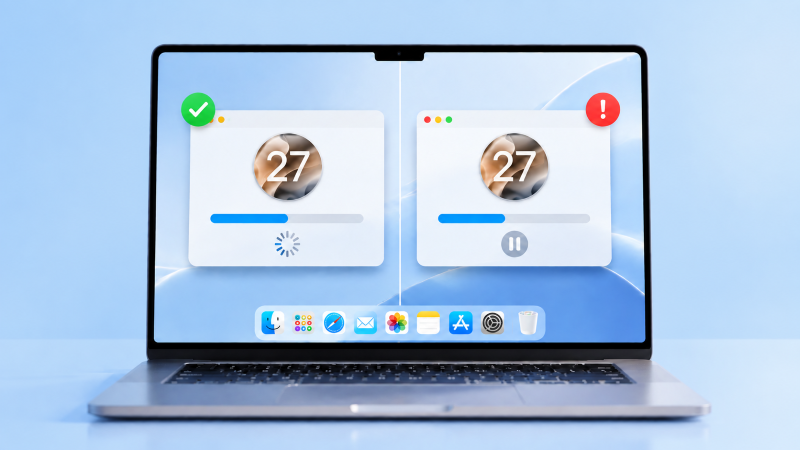 macos 27이 설치 중인지 아닌지