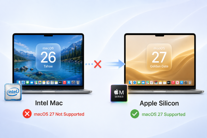 macos 27 does not support intel macs