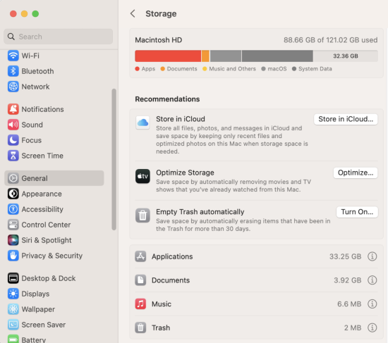 macOS 27 Golden Gate Systemdaten belegen viel Speicher