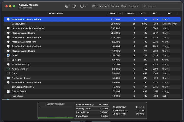 macOS 27 Golden Gate hoher Arbeitsspeicherverbrauch