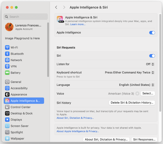 activar apple intelligence en mac