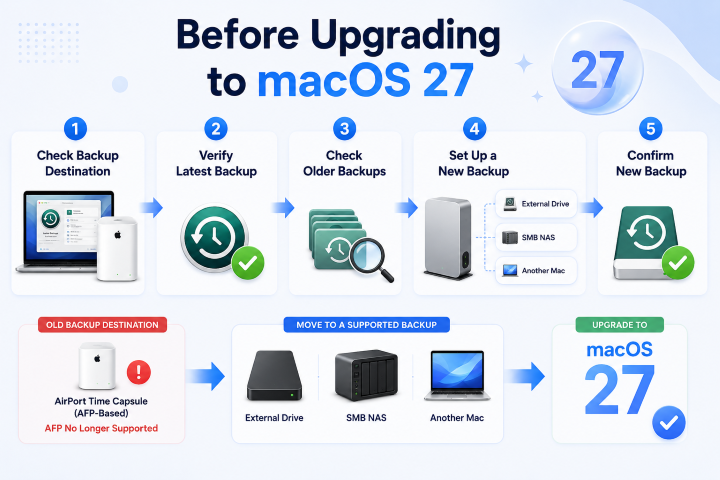 qué hacer antes de actualizar si utilizas time capsule