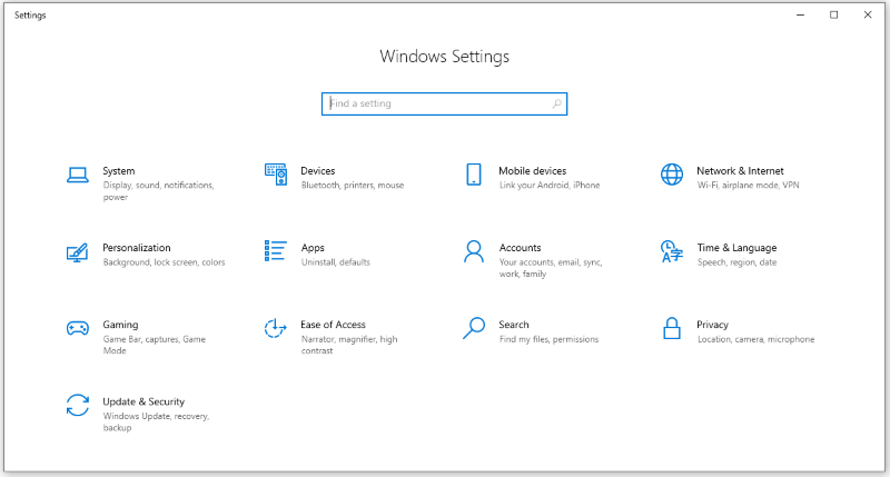 choose update security option