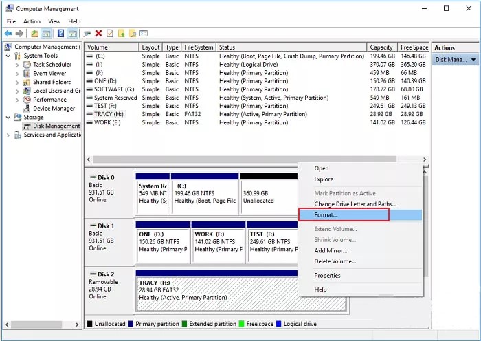 포맷 옵션 선택하기