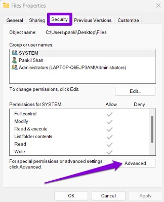 Advanced Option