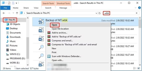 press the files and launch them