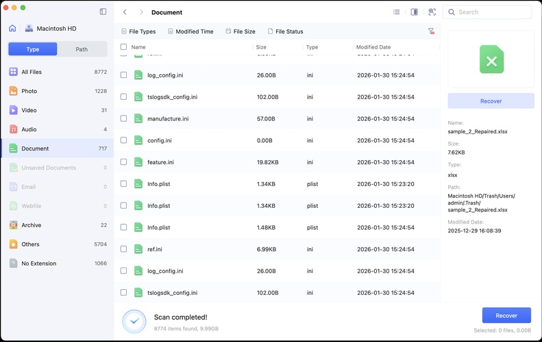 preview all recoverable files on mac 4ddig