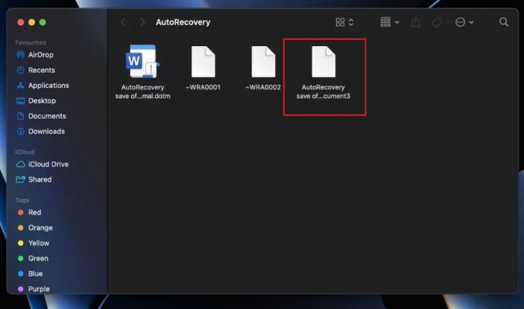 recover unsaved word documents on mac autorecovery