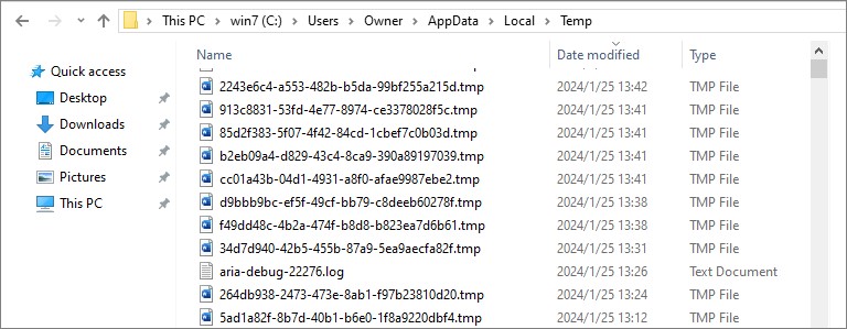 Temporäre Word-Dateien nicht gespeichert