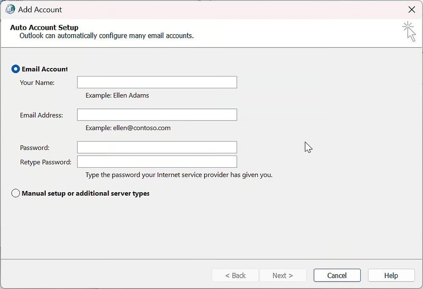 configure outlook account