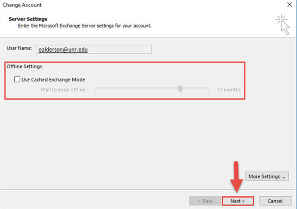 disable cached exchange mode