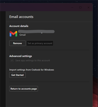windows outlook remove email