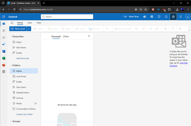 outlook web app settings