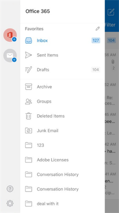outlook iphone settings