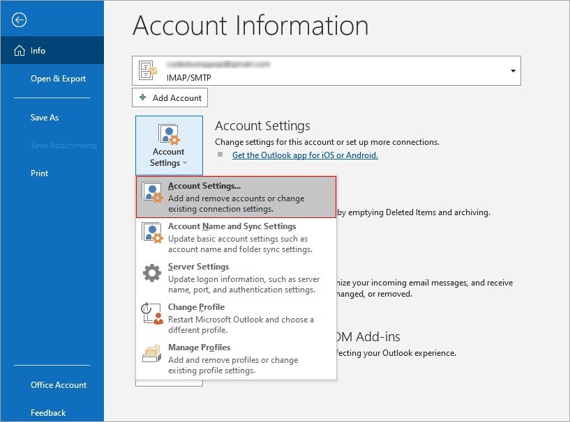 Fix outlook error 0x8004010f in 6 ways