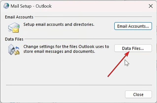 outlook data files