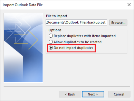 repair pst by creating new pst file and import data-5