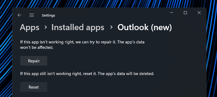 repair microsoft outlook 