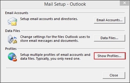 outlook show profiles